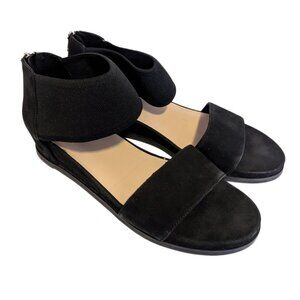 STEVEN by Steve Madden Natural Comfort Open Toe Low Heel Sandals Zip Up Size 9.5